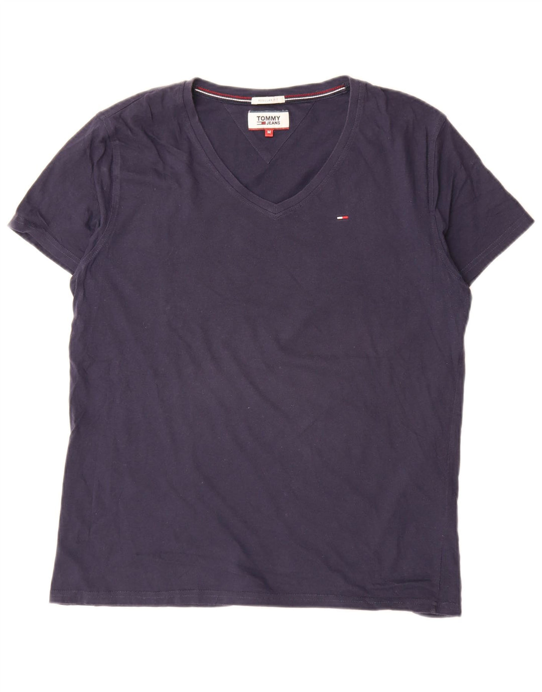 Tommy Hilfiger Mens Regular Fit T-Shirt Top Medium Navy Blue Cotton