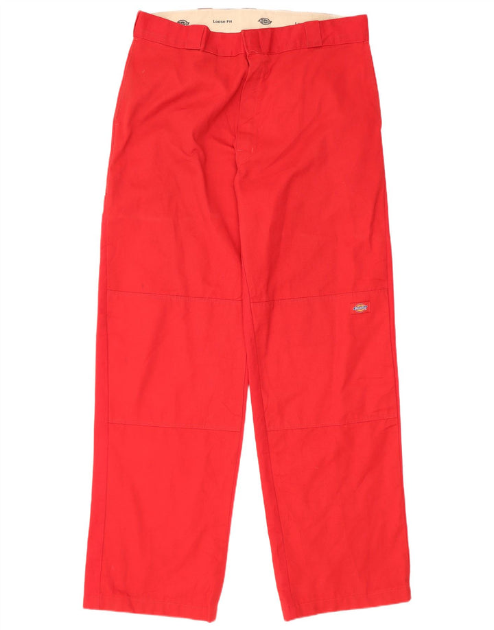 Dickies Ανδρικό Παντελόνι Cargo Loose Fit W36 L33 Κόκκινο πολυεστέρα