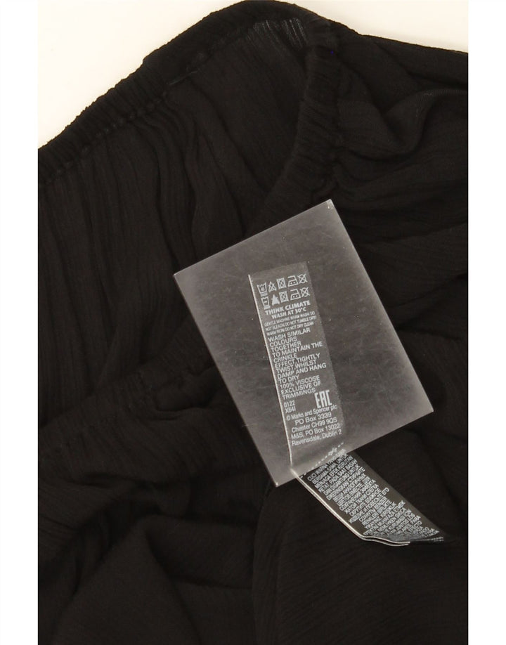 Marks & Spencer Γυναικείο Φόρεμα Shift UK 14 Μεγάλη μαύρη βισκόζη