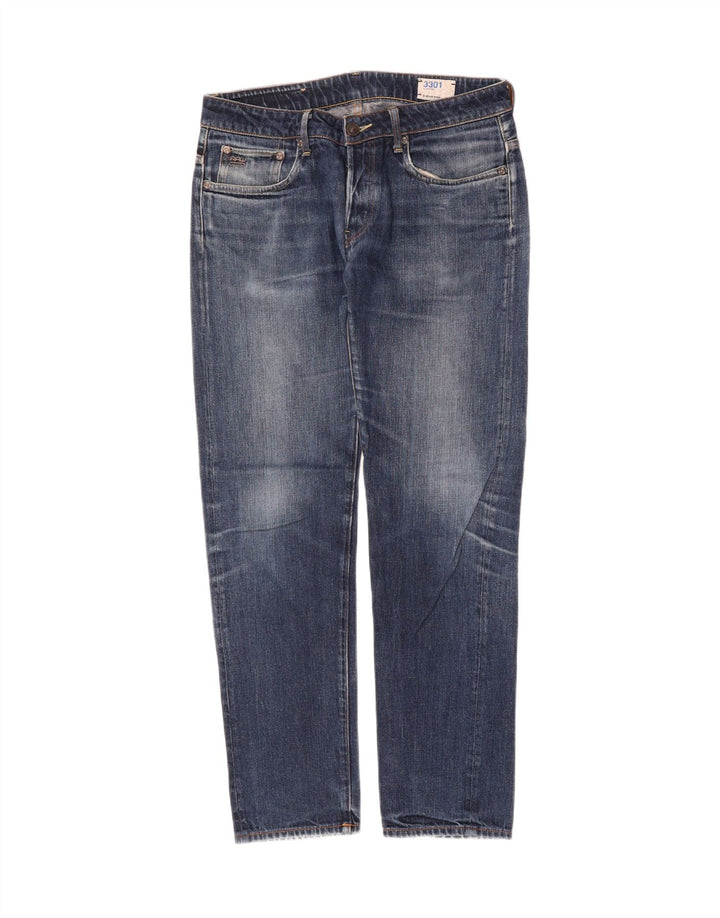 G-STAR Mens 3301 Straight Jeans W32 L34 Blue Cotton Vintage G-Star and Second-Hand G-Star from Messina Hembry 