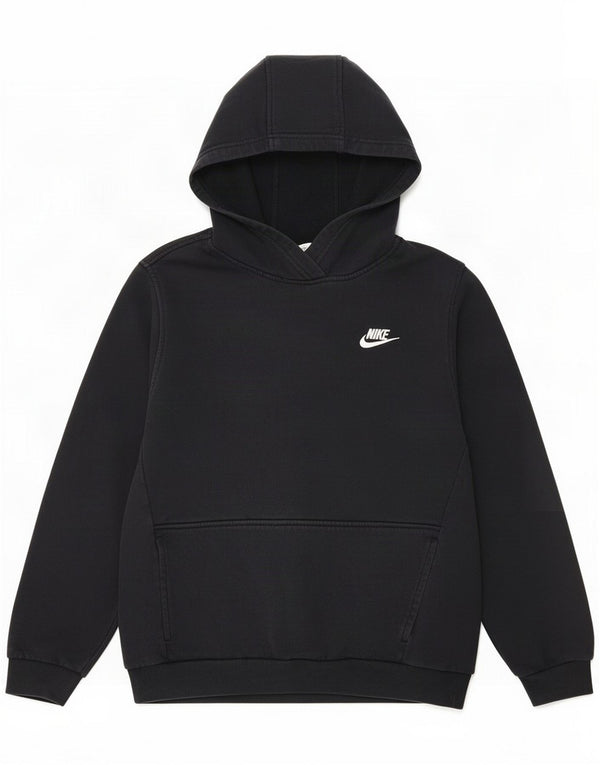 Nike Boys Hoodie Jumper 13-14 Years XL Black Cotton