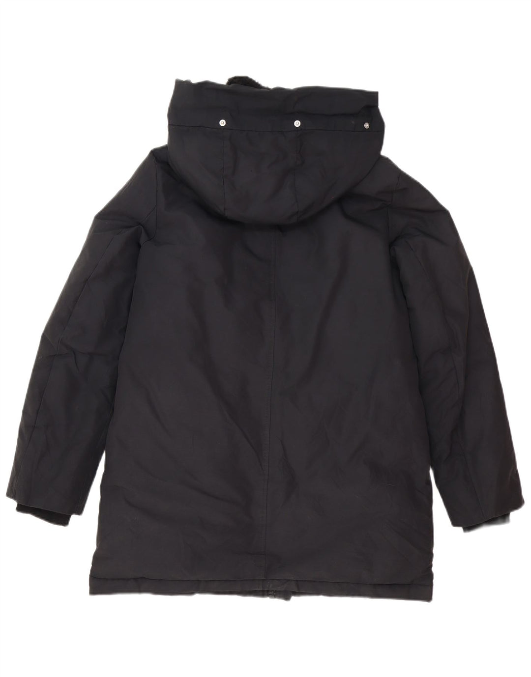 Zara Γυναικείο μπουφάν Parka με κουκούλα UK 6 XS μαύρο πολυεστέρα
