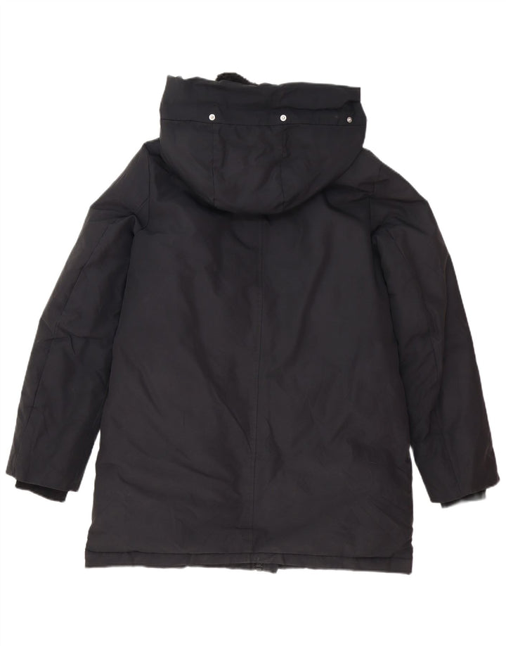 Zara Γυναικείο μπουφάν Parka με κουκούλα UK 6 XS μαύρο πολυεστέρα