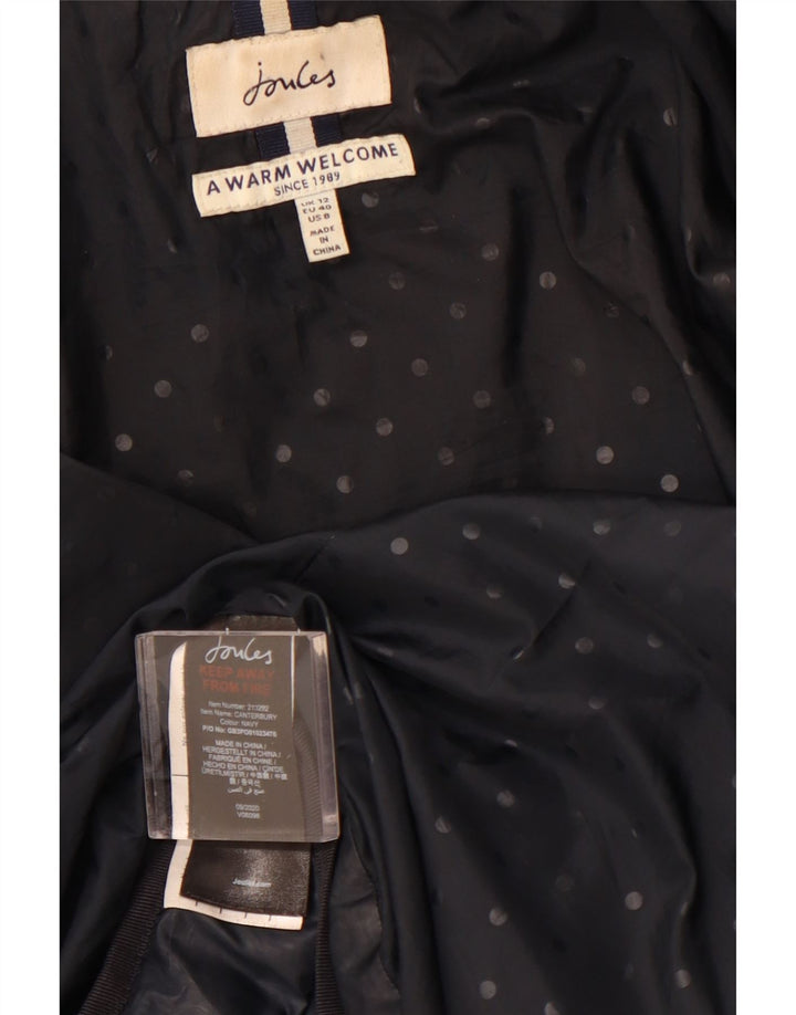 JOULES Γυναικείο μπουφάν με επένδυση UK 12 μεσαίο μαύρο πολυεστέρα