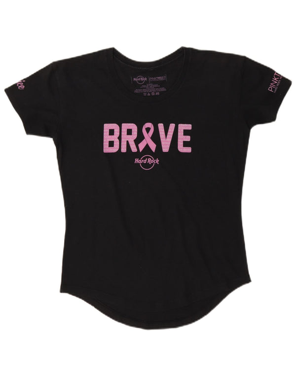 Hard Rock Cafe Γυναικείο μπλουζάκι γραφικών Pinktober Top UK 6 XS Navy Blue