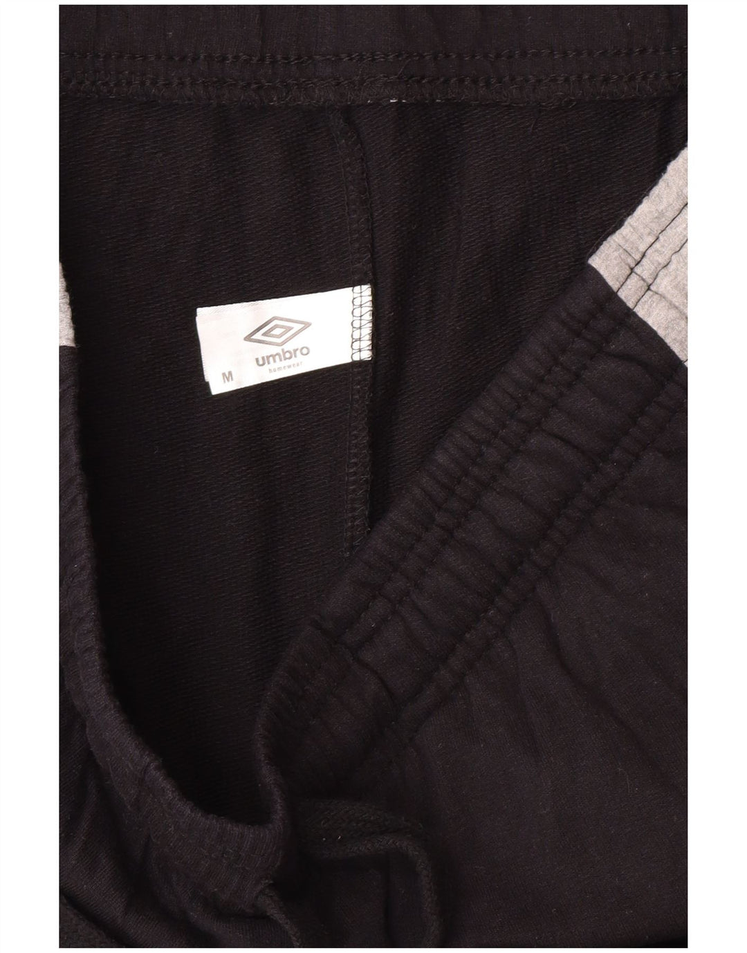 UMBRO Mens Tracksuit Trousers Joggers Medium Black Colourblock Cotton