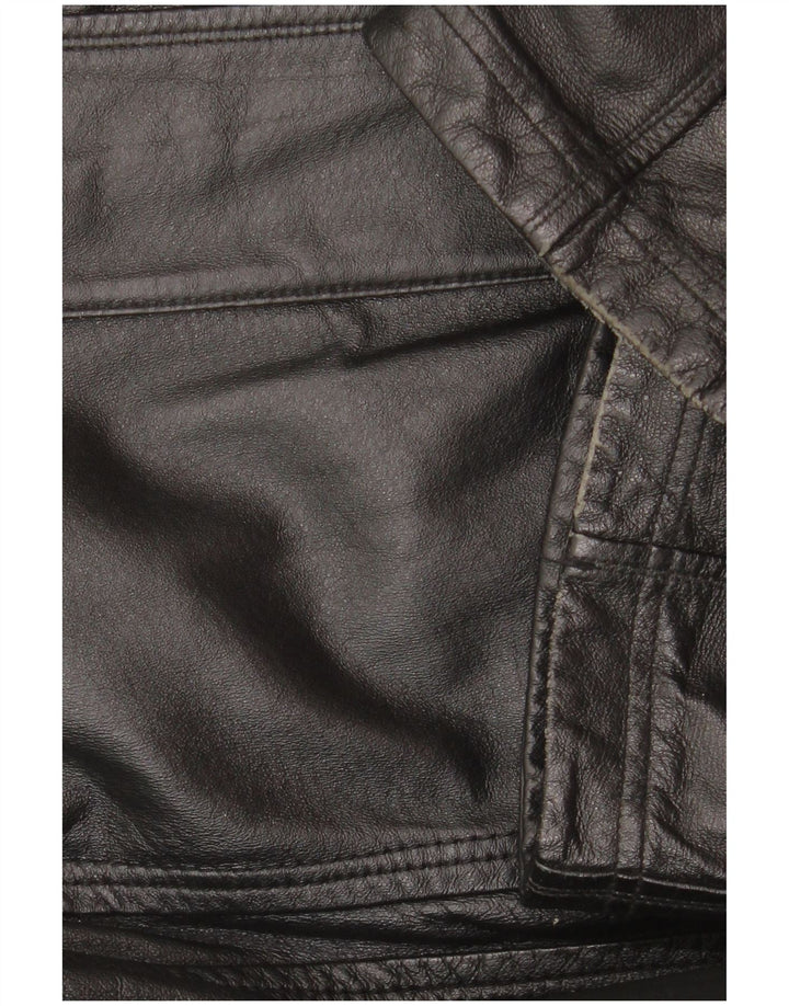 Canda Ανδρικό Δερμάτινο Μπουφάν IT 52 XL Μαύρο Δερμάτινο