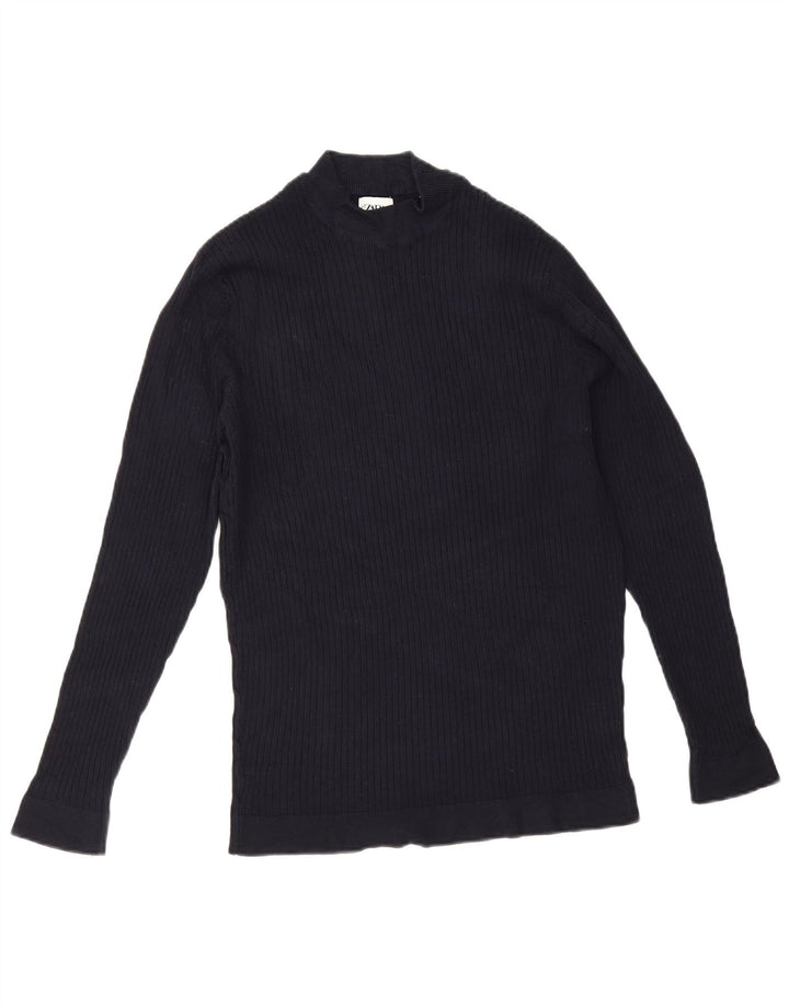 Ανδρικό πουλόβερ Zara με λαιμόκοψη XL Navy Blue