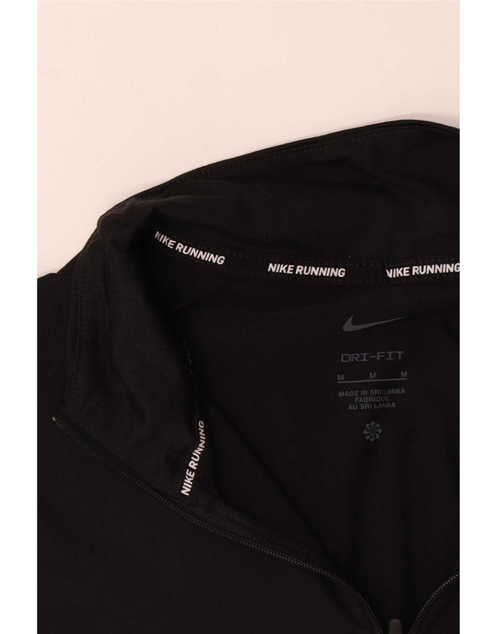 Ανδρική φόρμα Nike Dri Fit με φερμουάρ πουλόβερ στο επάνω μέρος από μεσαίο μαύρο πολυεστέρα