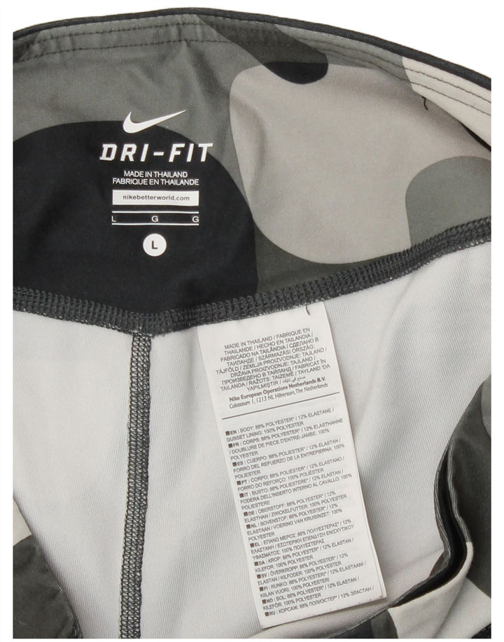 Γυναικεία κολάν Nike Dri Fit UK 14 Large Grey Camouflage Polyester