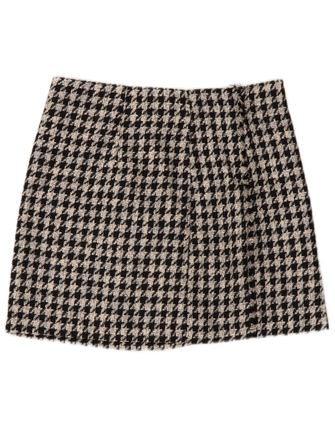 Zara Γυναικεία Μίνι Φούστα Μικρή W26 Μαύρη Houndstooth Πολυεστέρας