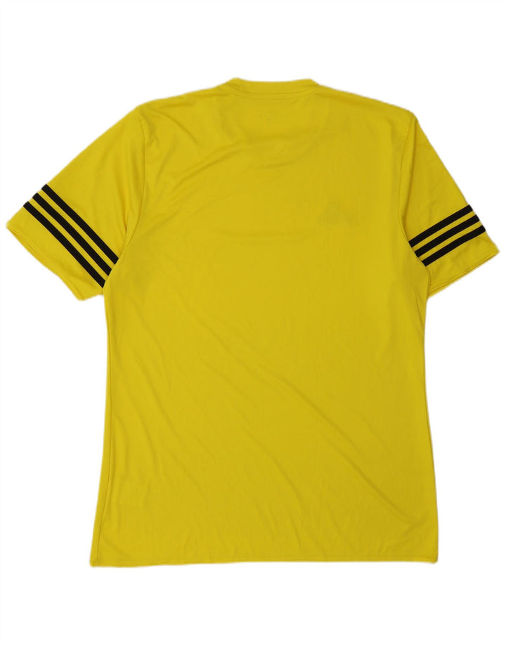 Ανδρικό T-Shirt Climalite ADIDAS Top Large Yellow Polyester