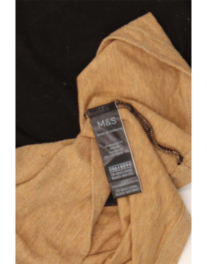 Μακρυμάνικο γυναικείο τοπ Marks & Spencer UK 14 Medium Black Colourblock
