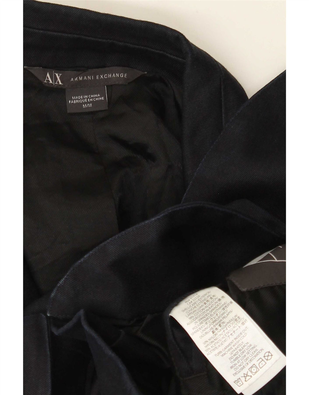 Armani Exchange Ανδρικό σακάκι με 2 κουμπιά UK 38 Medium Navy Blue Cotton