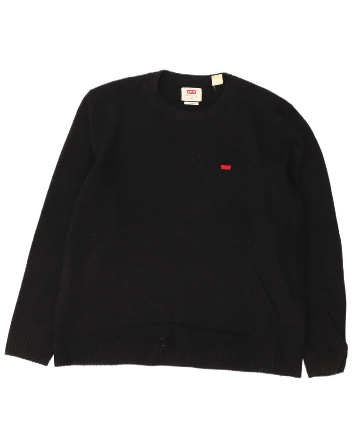 Ανδρικό πουλόβερ Levi's Standard Crew Neck Jumper XL Μαύρο μάλλινο