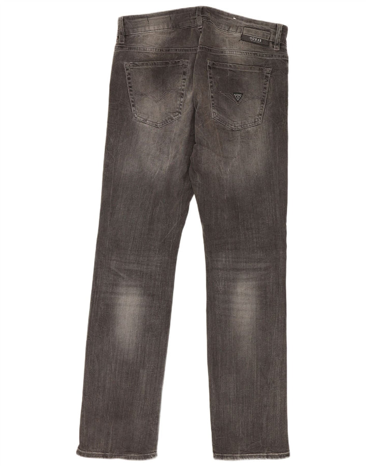 Guess Mens Angels Slim Jeans W30 L32 Γκρι βαμβακερό