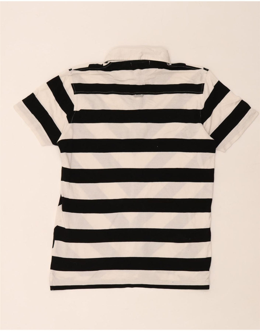 Ανδρικό πουκάμισο πόλο Gant, μεσαίο λευκό ριγέ βαμβακερό