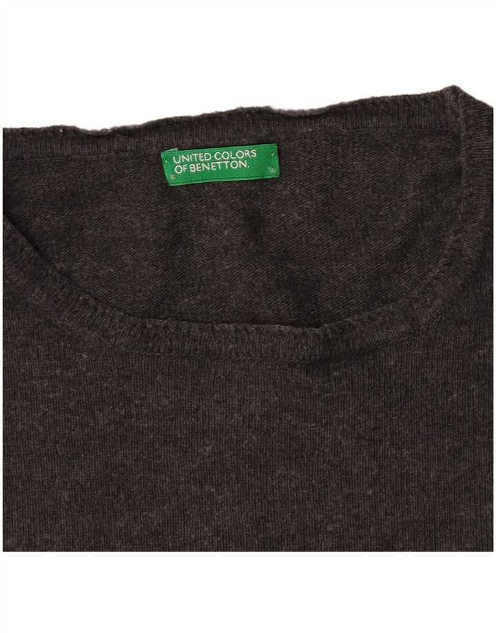 Γυναικείο πουλόβερ Benetton Boat Neck Jumper UK 12 Medium Grey