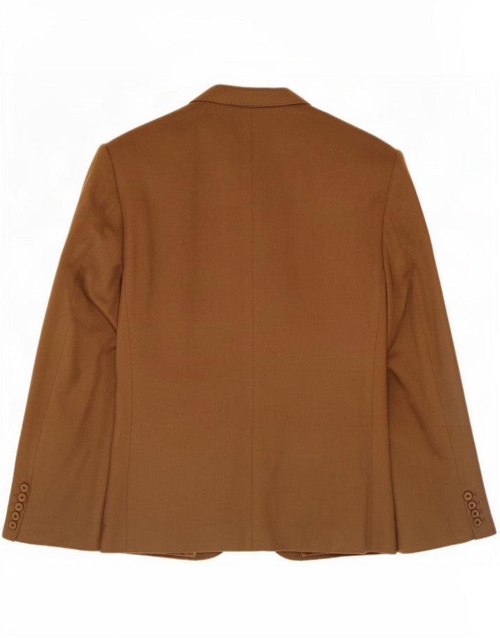 Elleci Ανδρικό σακάκι σακάκι με 2 κουμπιά UK 40 Large Brown Lambswool