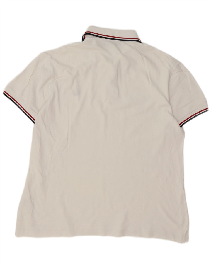 Fred Perry Ανδρικό πουκάμισο πόλο μεγάλο λευκό βαμβακερό ριγέ