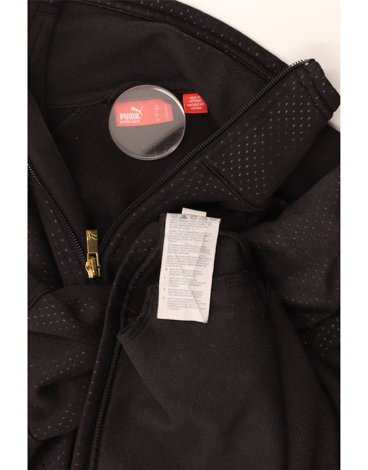 Γυναικεία αθλητική φόρμα PUMA Top Jacket UK 14 Medium Black Spotted Polyester