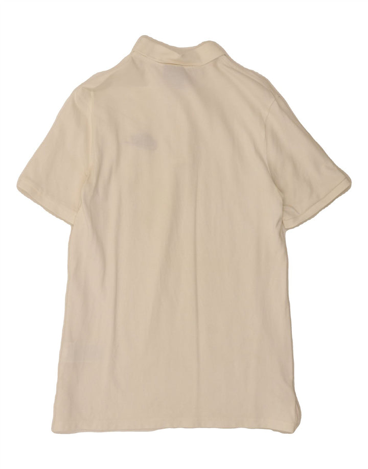 NIKE Mens Polo Shirt Medium Off White Cotton Vintage Nike and Second-Hand Nike from Messina Hembry 