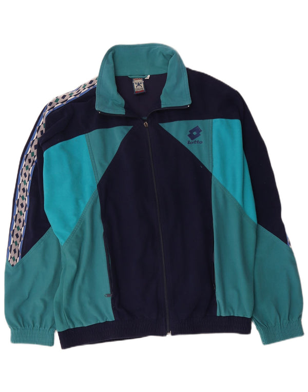 Ανδρική φόρμα γραφικών Lotto Top Jacket Μεγάλο μπλε Navy Colourblock