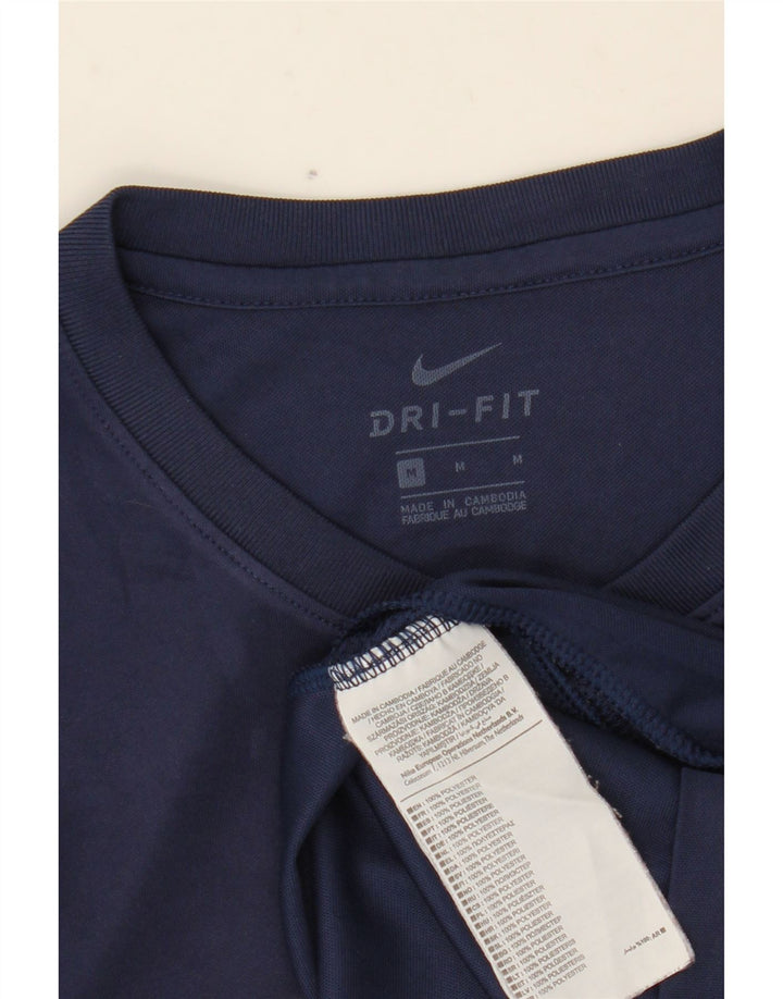 Ανδρικό μπλουζάκι NIKE Dri Fit Τοπ μεσαίου μπλε πολυεστέρα