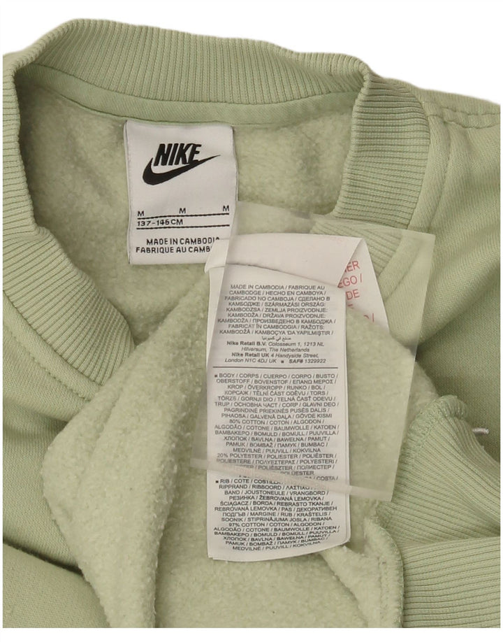 Κοριτσίστικα φούτερ Nike Jumper 10-11 ετών Μεσαίο πράσινο βαμβακερό