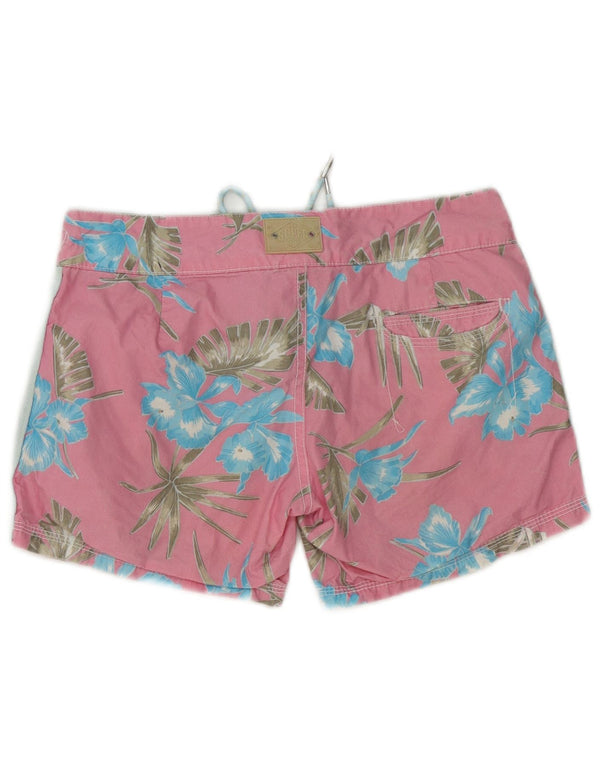 Superdry γυναικείο σορτς κολύμβησης UK 6 XS Ροζ φλοράλ βαμβακερό