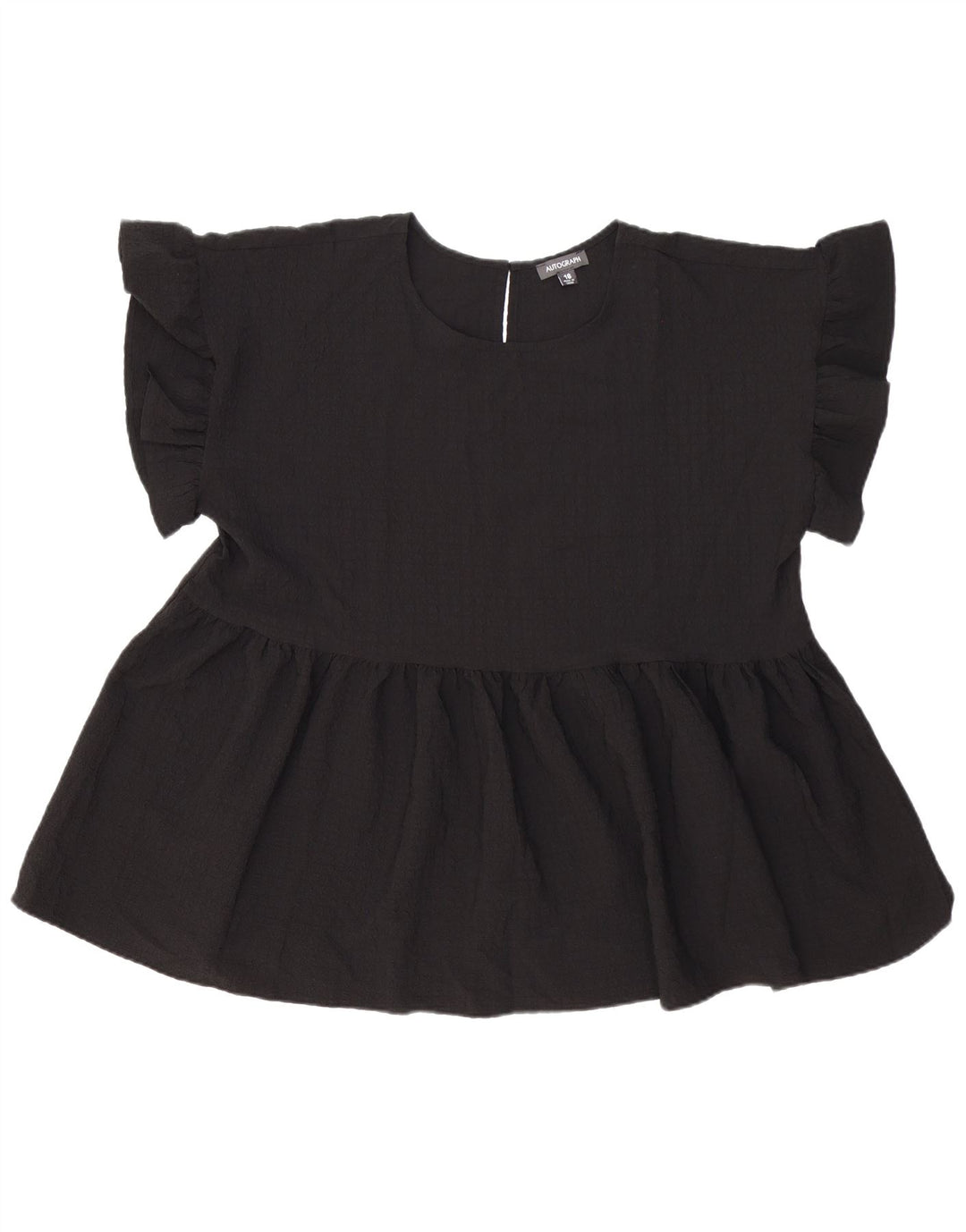 Marks & Spencer Γυναικεία Αυτόγραφη Μπλούζα Oversized Top UK 16 Large Black