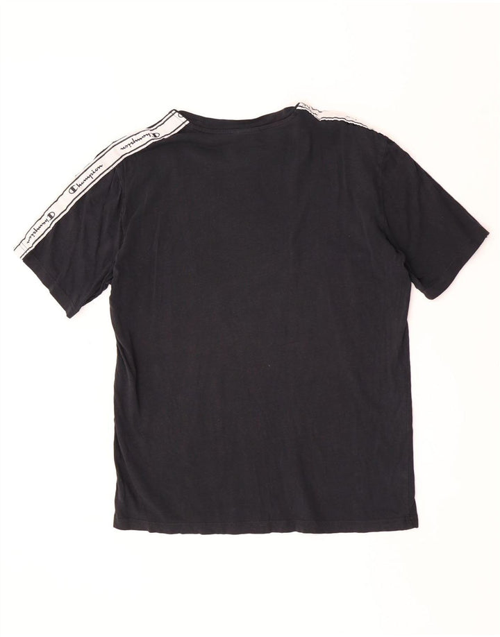 Ανδρικό γραφικό T-Shirt Champion Top Medium Black Colourblock