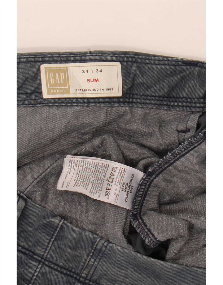 Ανδρικό παντελόνι Gap Slim Chino W34 L34 Γκρι βαμβακερό