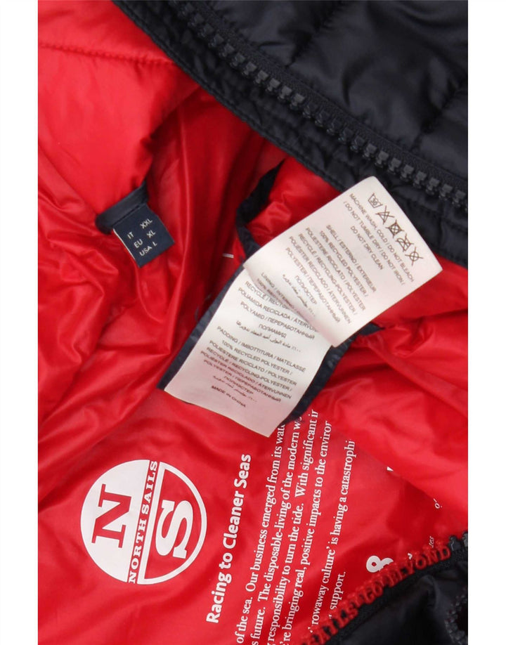 North Sails Ανδρικό μπουφάν με κουκούλα UK 42 XL Navy Blue Polyester
