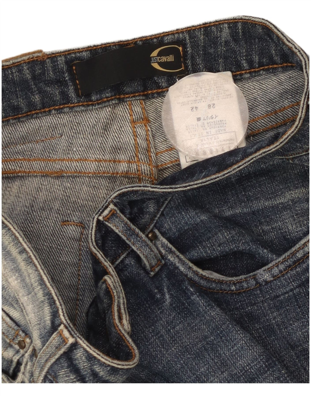 JUST CAVALLI Γυναικείο Bootcut Jeans IT 42 Medium W28 L31 Μπλε βαμβακερό