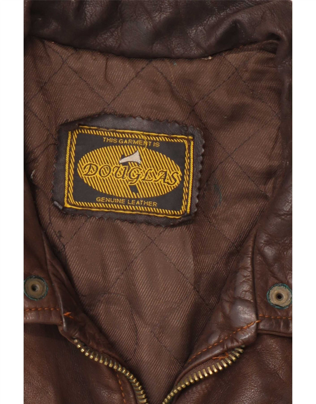 Ανδρικό Douglas Loose Fit Leather Jacket UK 38 Medium Brown
