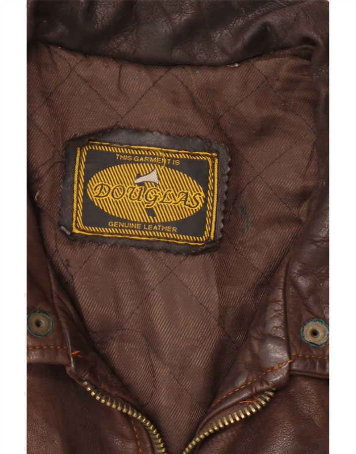 Ανδρικό Douglas Loose Fit Leather Jacket UK 38 Medium Brown