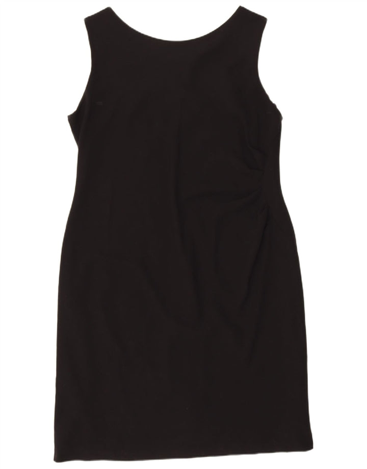 MARKS & SPENCER Womens Sleeveless Sheath Dress UK 20 2XL Black Polyester