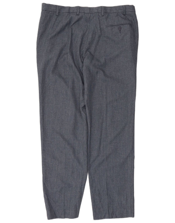 Marks & Spencer Ανδρικό κωνικό παντελόνι W40 L33 Blue Check