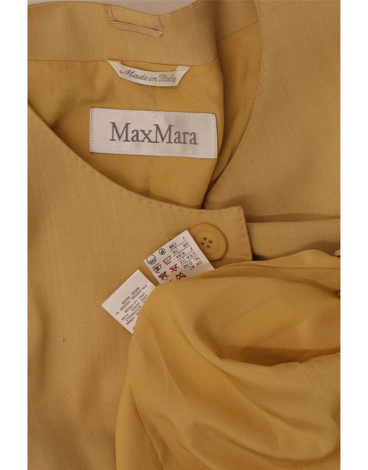 Max Mara Γυναικείο Longline 1 Button Blazer Μπουφάν UK 16 Μεγάλο Κίτρινο