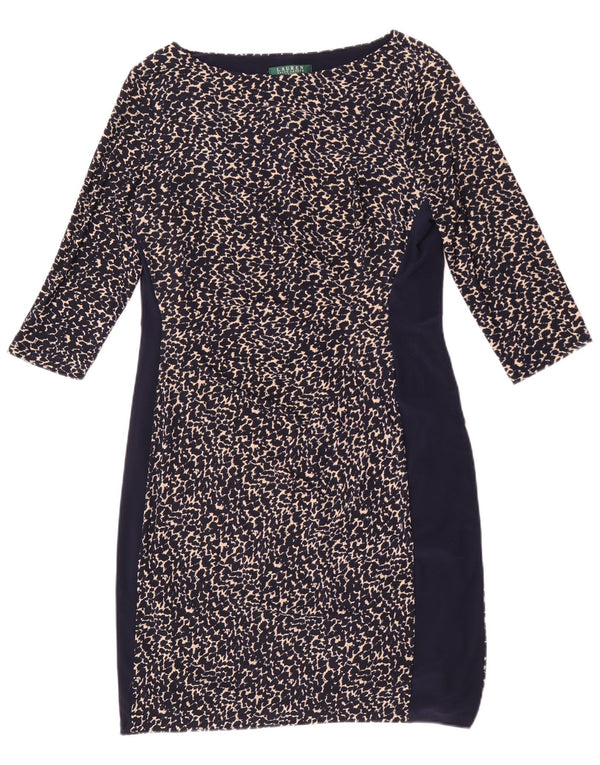 Γυναικείο φόρεμα Ralph Lauren με petite θήκη US 14 XL Navy Blue Animal Print