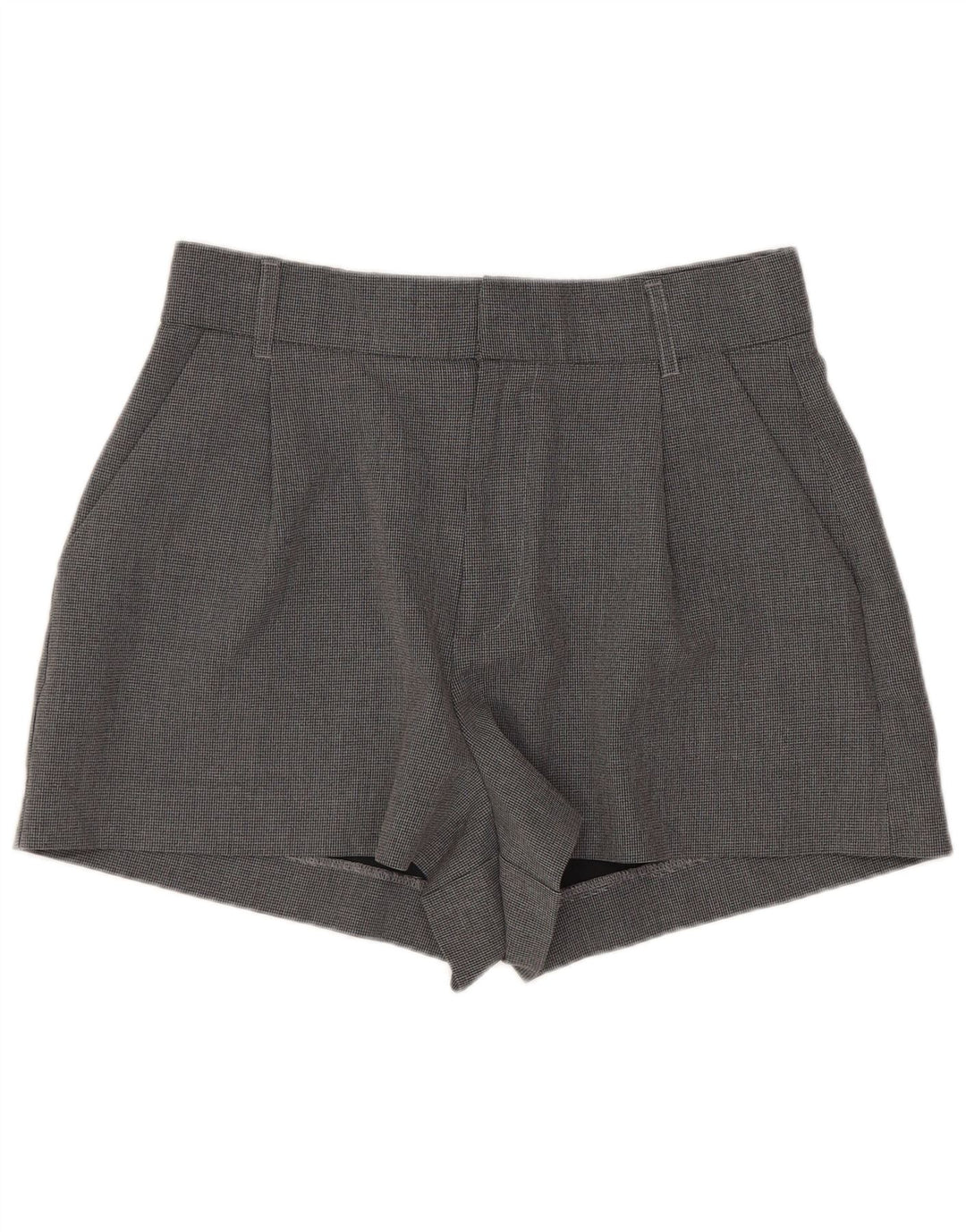 Zara Γυναικείο Ψηλόμεσο Hot Παντελόνι Medium W28 Grey Houndstooth