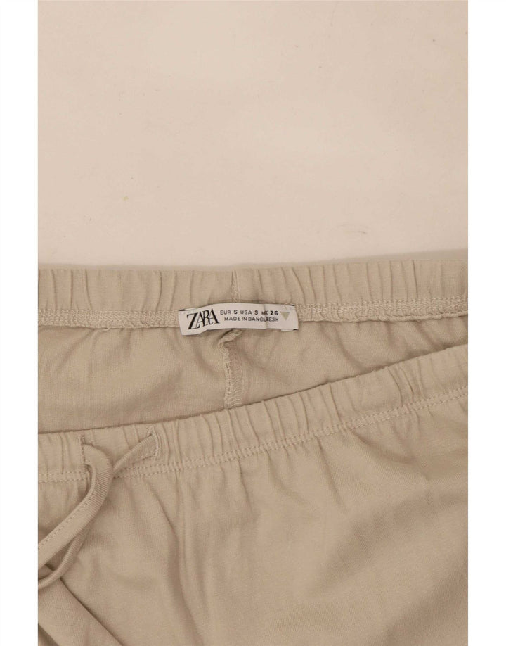 Zara Γυναικεία Maxi Φούστα Small W26 Beige Βαμβακερή