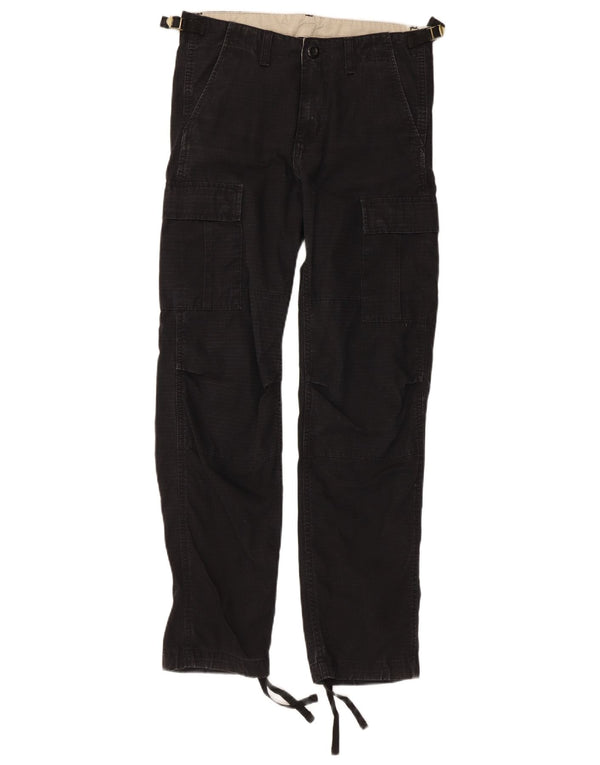 Ανδρικό ίσιο παντελόνι Carhartt Cargo W28 L30 Μαύρο βαμβακερό με ρίγες