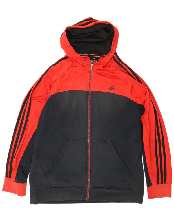 Ανδρικό πουλόβερ με κουκούλα με φερμουάρ Adidas XL Μαύρο βαμβακερό χρώμα