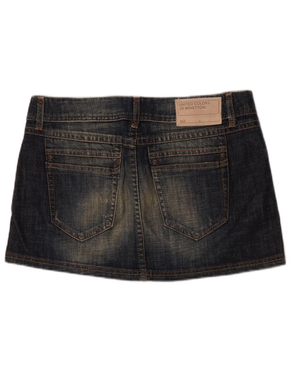 Benetton Γυναικεία Μίνι Τζιν Φούστα IT 44 Medium W32 Navy Blue