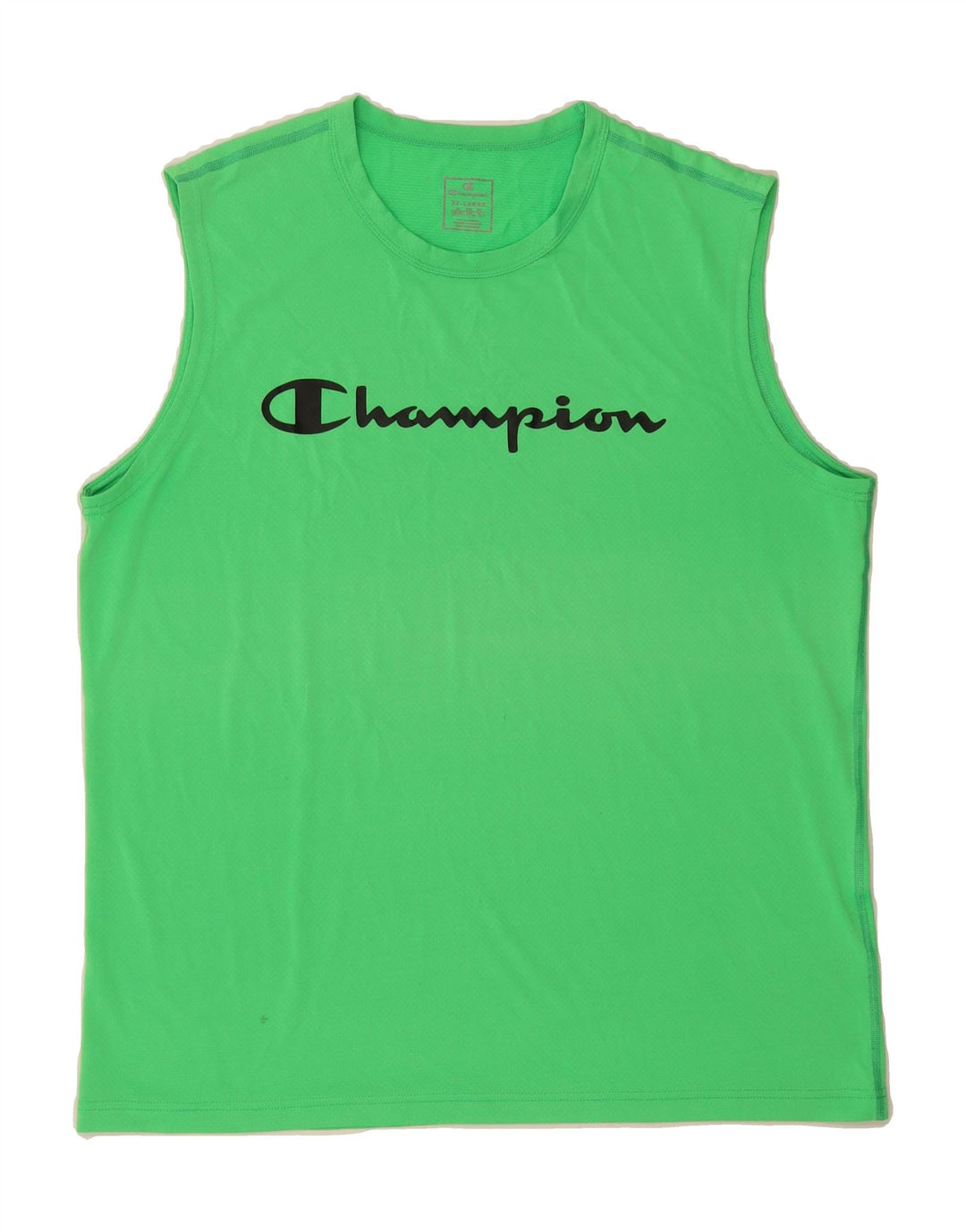 CHAMPION Mens Graphic Vest Top 2XL Green Vintage Champion and Second-Hand Champion from Messina Hembry 