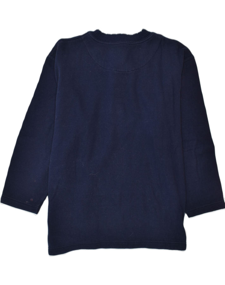 NAVIGARE Womens Crew Neck Jumper Sweater UK 16 Large Navy Blue Classic | Vintage | Thrift | Second-Hand | Used Clothing | Messina Hembry 