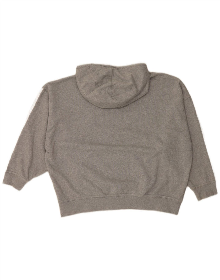 Adidas Γυναικείο Hoodie Jumper UK 14 μεσαίου γκρι βαμβακερό