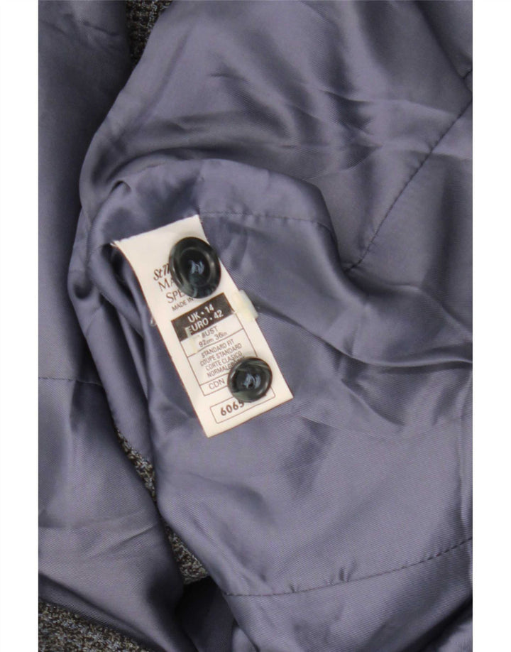 Marks & Spencer Γυναικείο Μπουφάν Blazer Standard Fit UK 14 Medium Grey